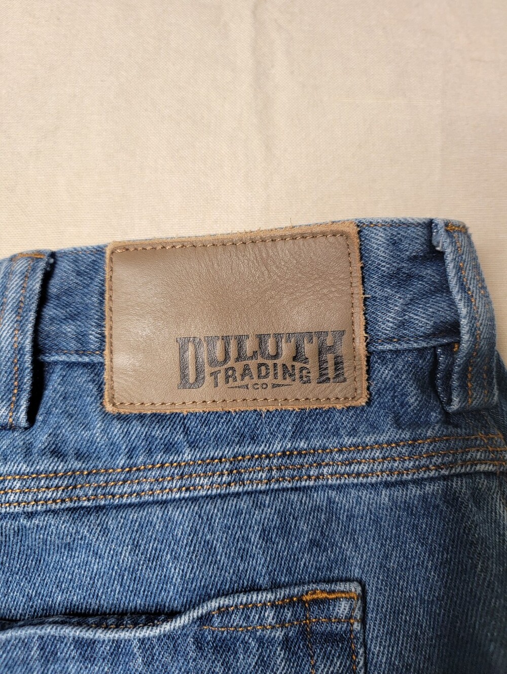 Duluth Trading Co Denim Jeans Mens 42x30 Blue Heavyweight Utility Workwear - Picture 10 of 15